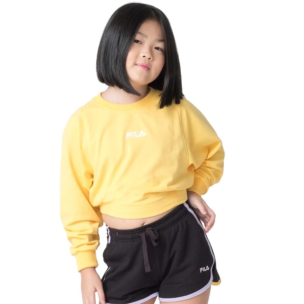Fila Remeras Mangas Largas Niños Moda Blouse Elastic Light Amber Yellow