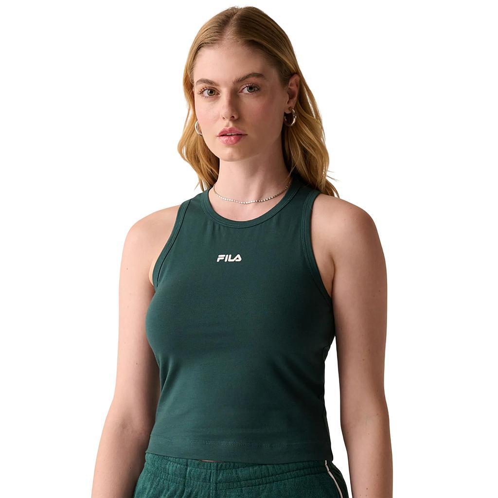 Fila Musculosas Femenino Moda Tank Top Letter Everyday Green Forest