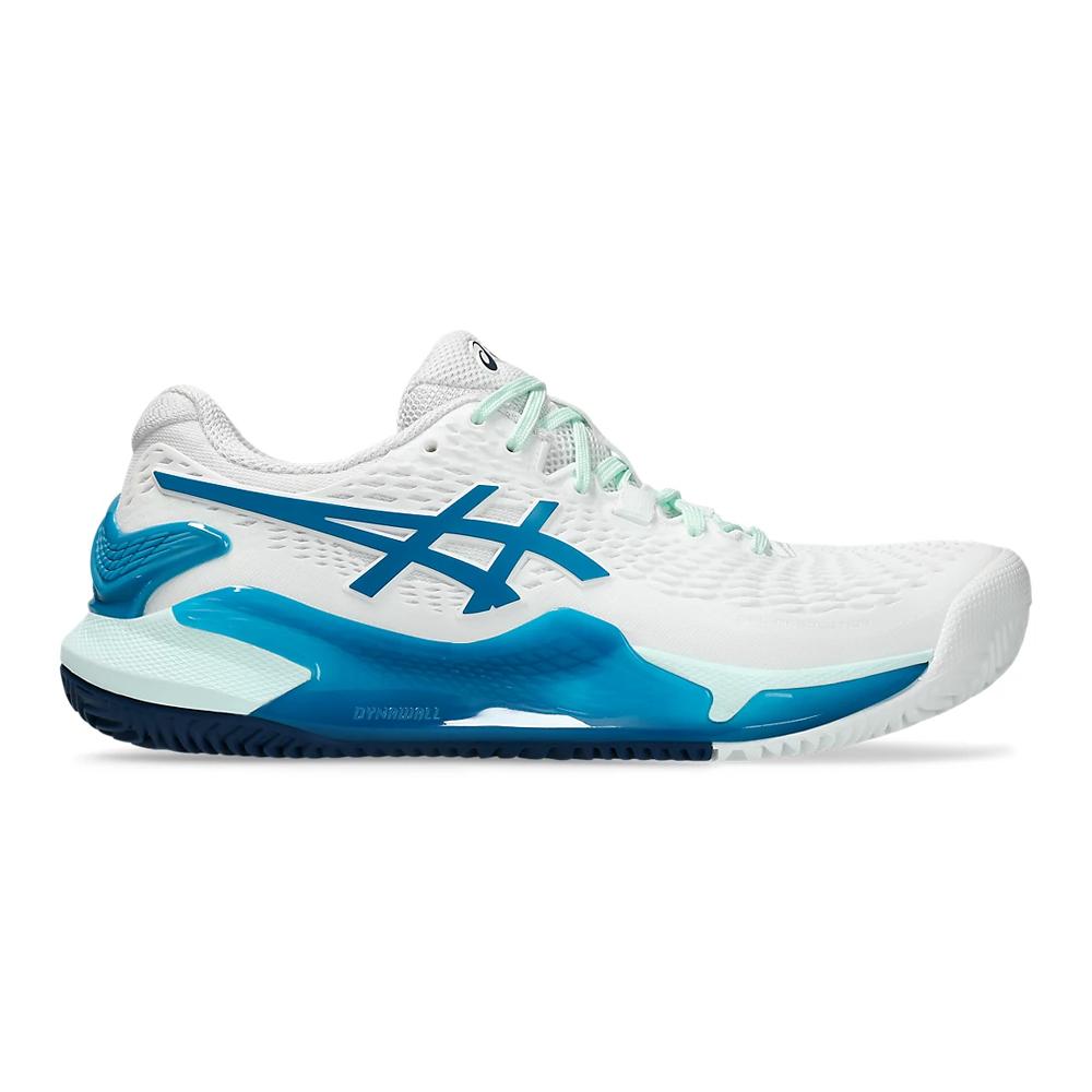 Asics Deportivos Femenino Tenis Gel Resolution 9 Clay White/Teal Blue