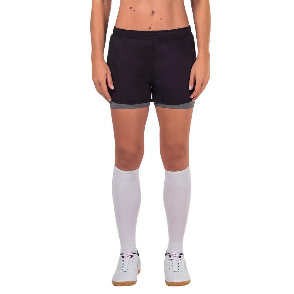Umbro Femenino Short TWR Double New Black/Graphite