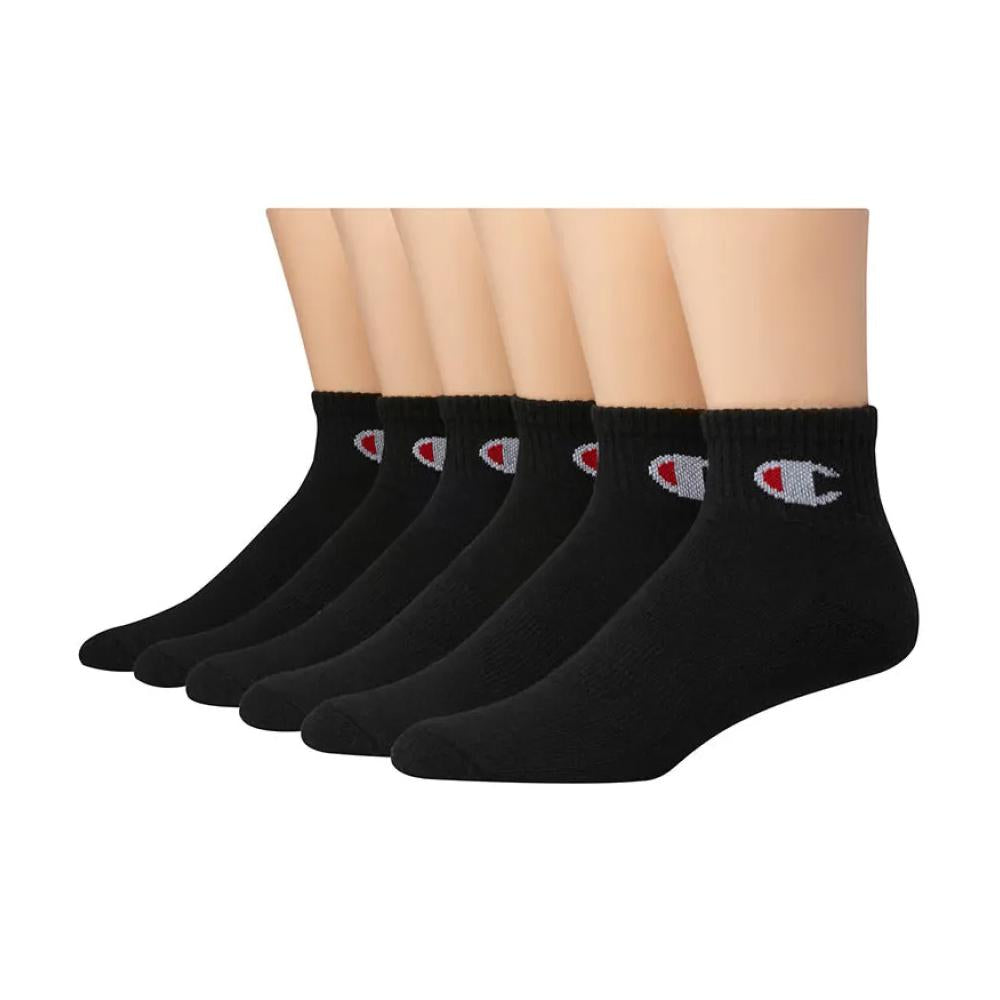 038257132267 CH682 Champion Medias Femenino Ankle 6 Pairs Black
