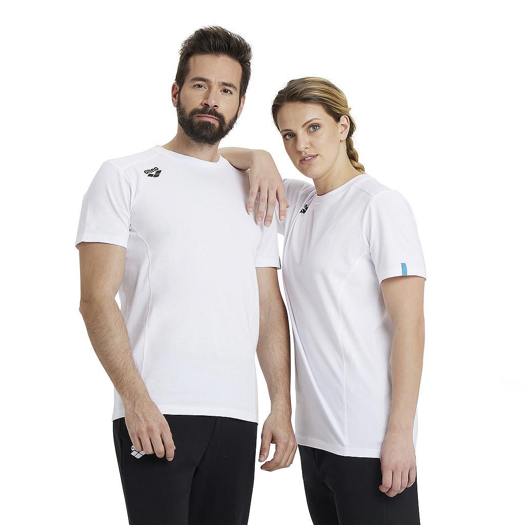 Arena Remeras Unisex Moda Team T Shirt Panel White