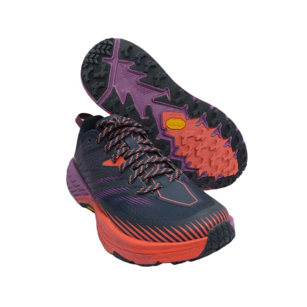 Hoka Running Femenino Speedgoat 4 Outer Space/Hot Coral