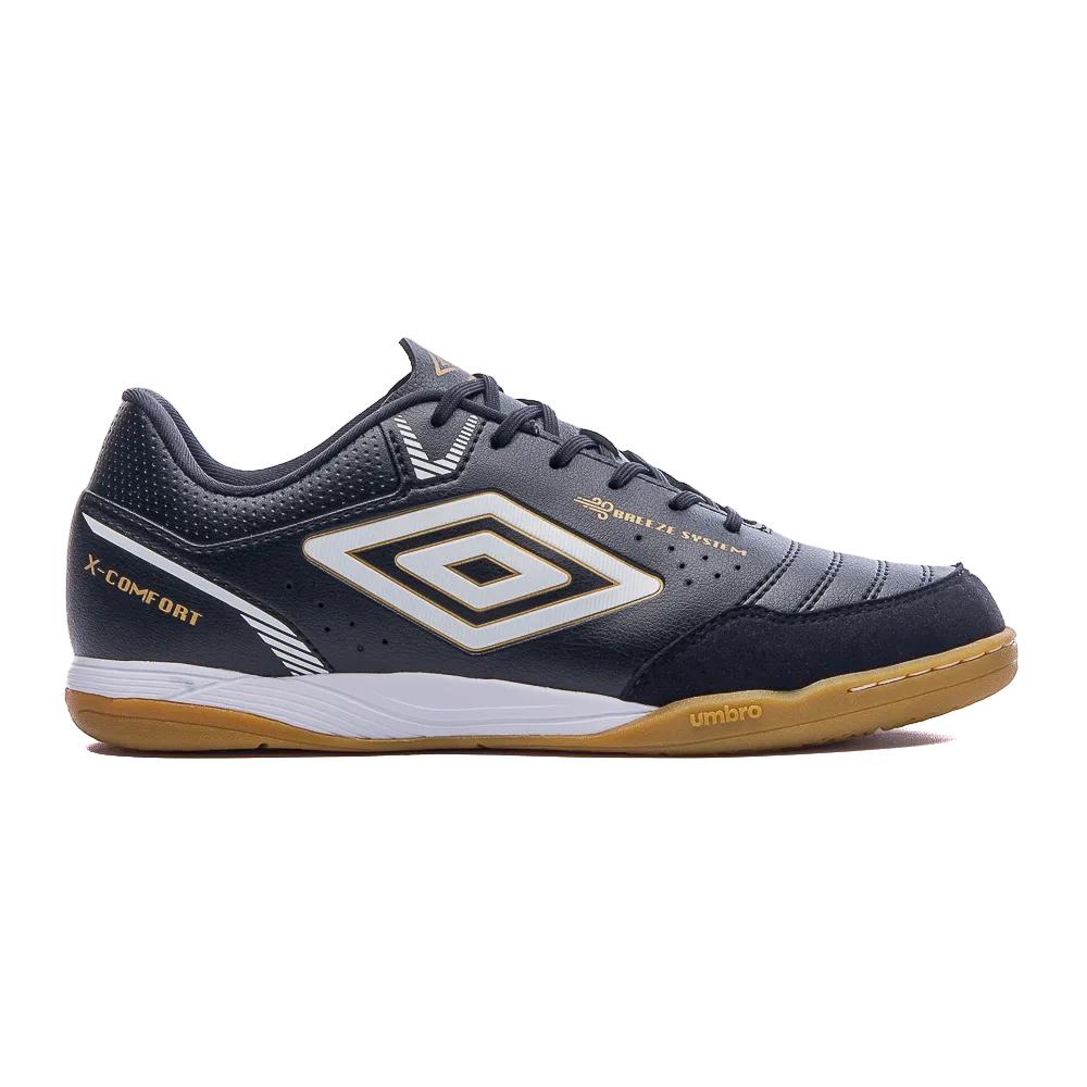 Umbro Indoor Masculino Futbol X Comfort Negro/Blanco/DoradO