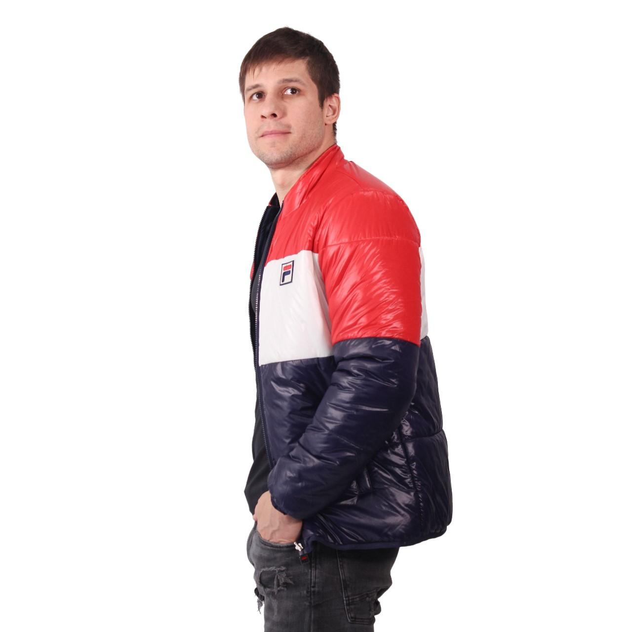 Fila Jacket Masculino Padded Double Scarlet/White/Collegiate Navy