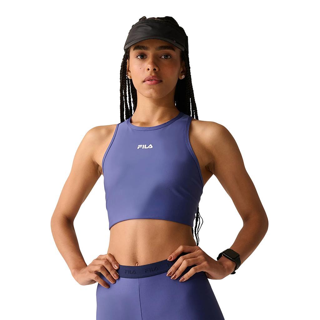 Fila Tops Femenino Training Train Long Elastic Carbon Blue/Navy