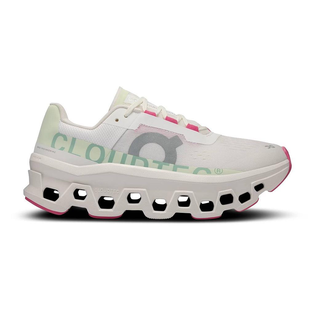 On Deportivos Femenino Running Cloudmonster White Lima