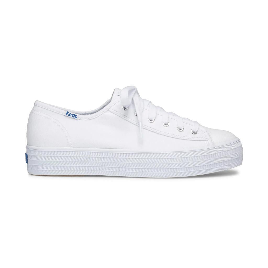 Keds Lifestyle Femenino Moda Triple Kick Canvas White