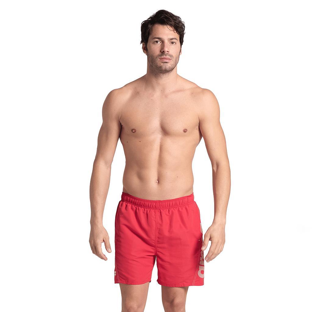 Arena Shorts Masculino Natacion Fundamentals Logo Boxer R Red White