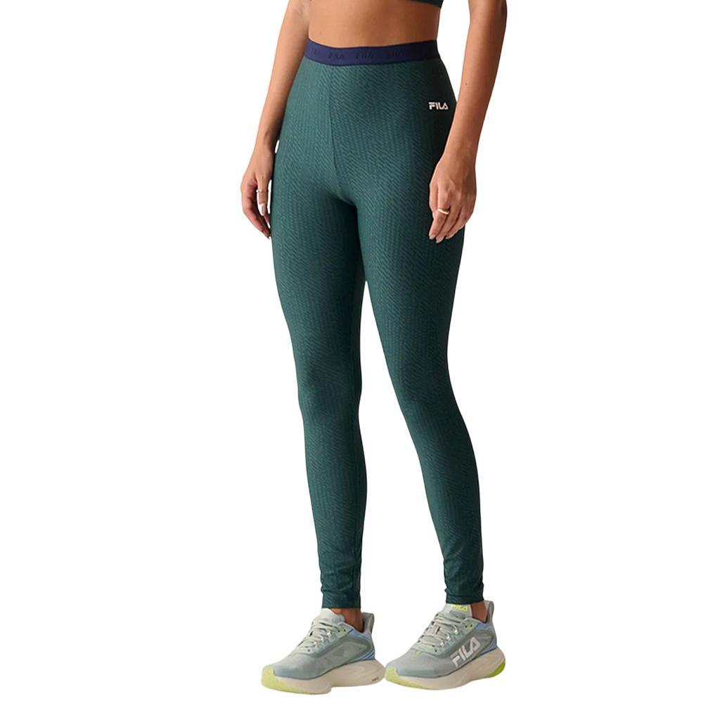 Fila Calzas Femenino Training Tights Train Elastic IV Forest Green Patterned