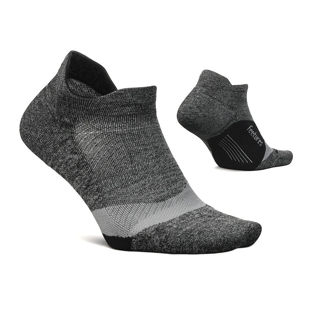 Feetures Medias Unisex Running Elite Light Cushion No Show Tab Gray