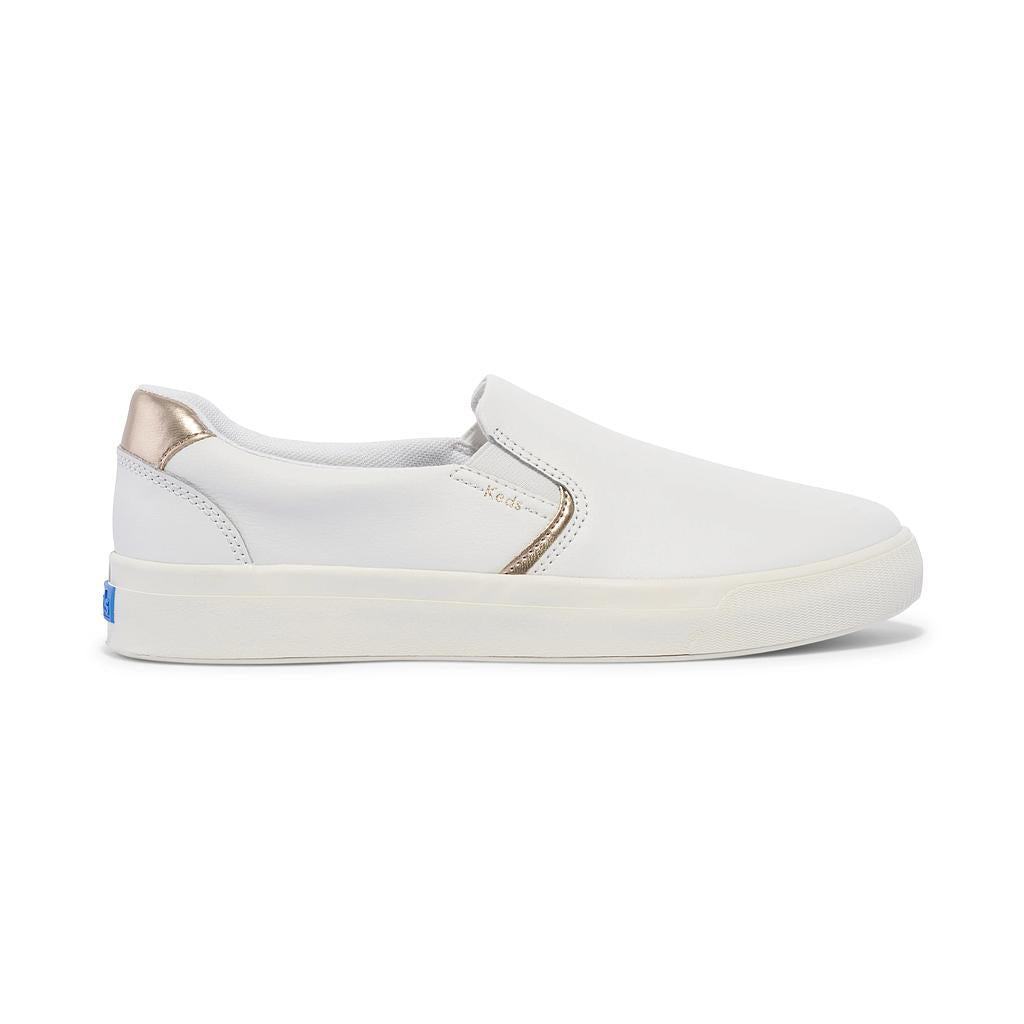 Keds Lifestyle Femenino Moda Pursuit Slip Leather Egret/Champagne